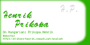 henrik prikopa business card